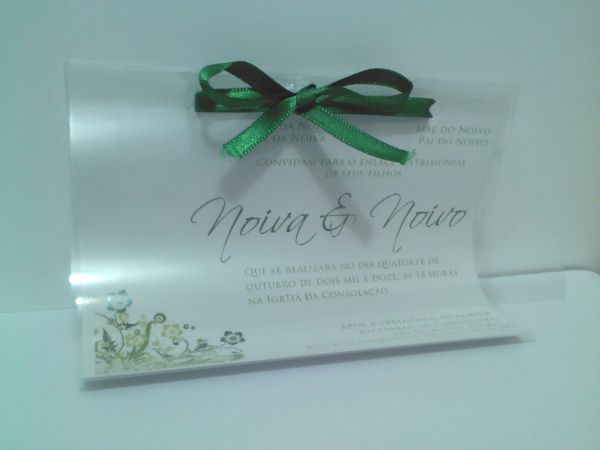 Convite Greenflower - Envelope Transparente